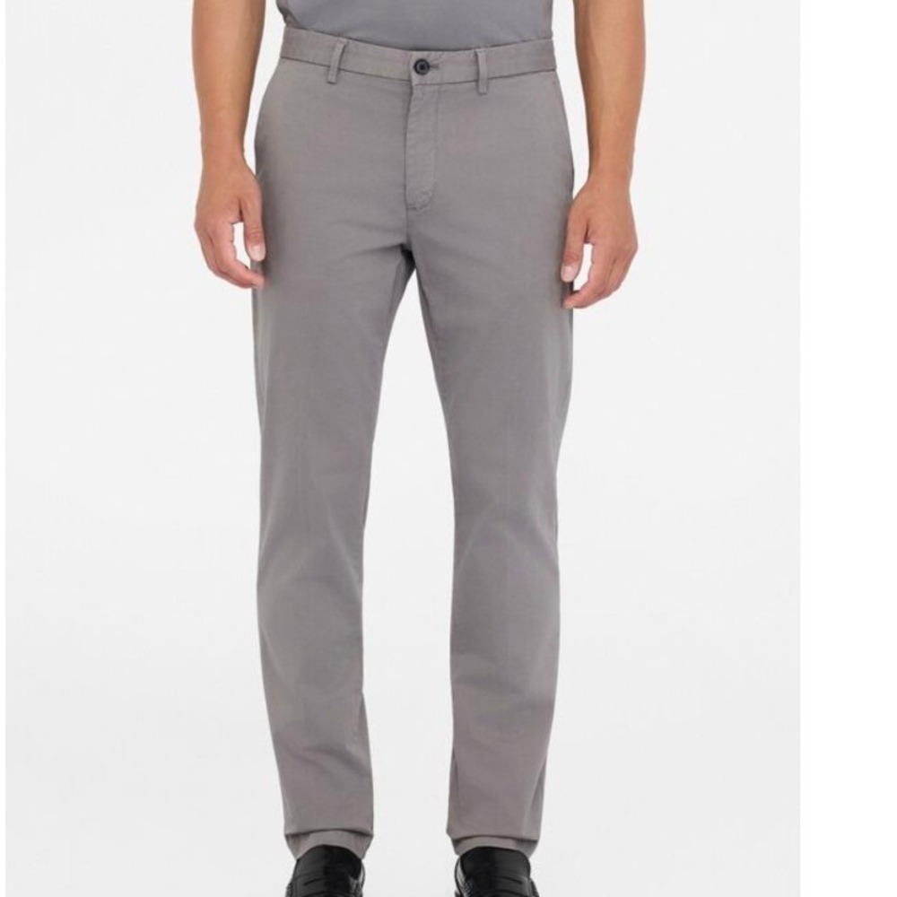 LIU JO Milano‎ Mens Grey Slim Fit Straight Leg Cotton Blend Chino Pants NWT - 34